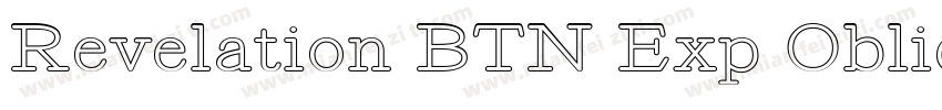 Revelation BTN Exp Oblique字体转换